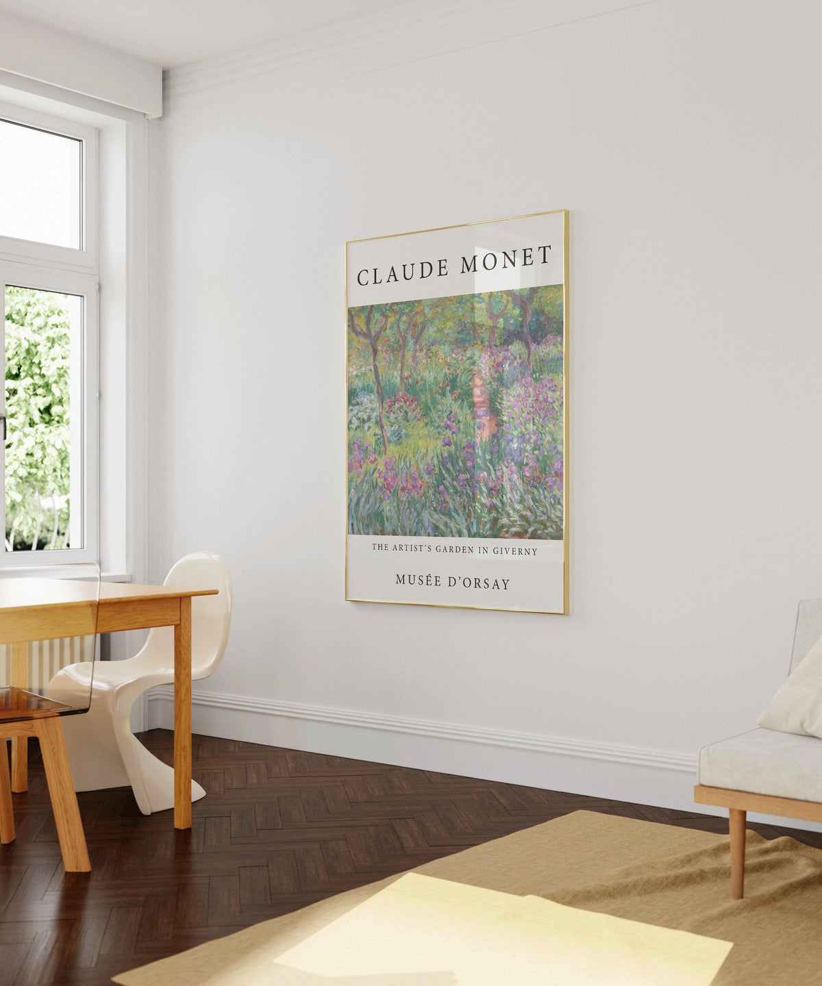 Claude Monet - Artist's Garden Giverny | Famous Art Print (available handframed or unframed)