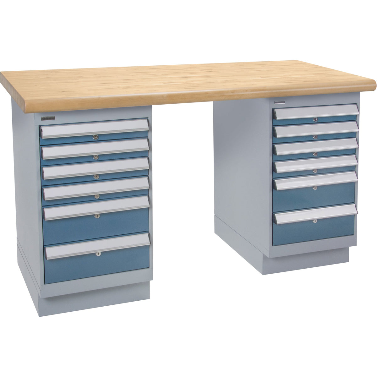 Pre-Designed Workbench, Dual Drawers, 2500 lbs. Cap., 60" W x 24" D, 34" H