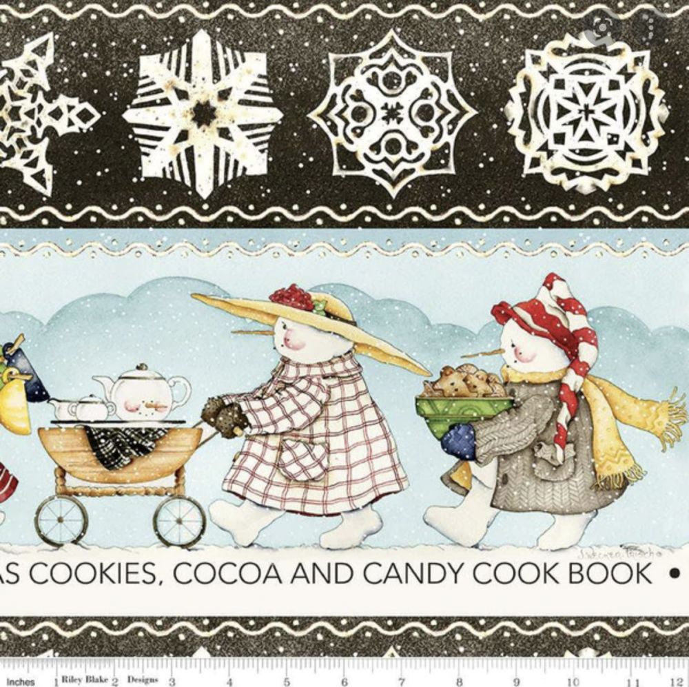 Snow Sweet par Janet Wecker Frisch - Tissu à motif placé