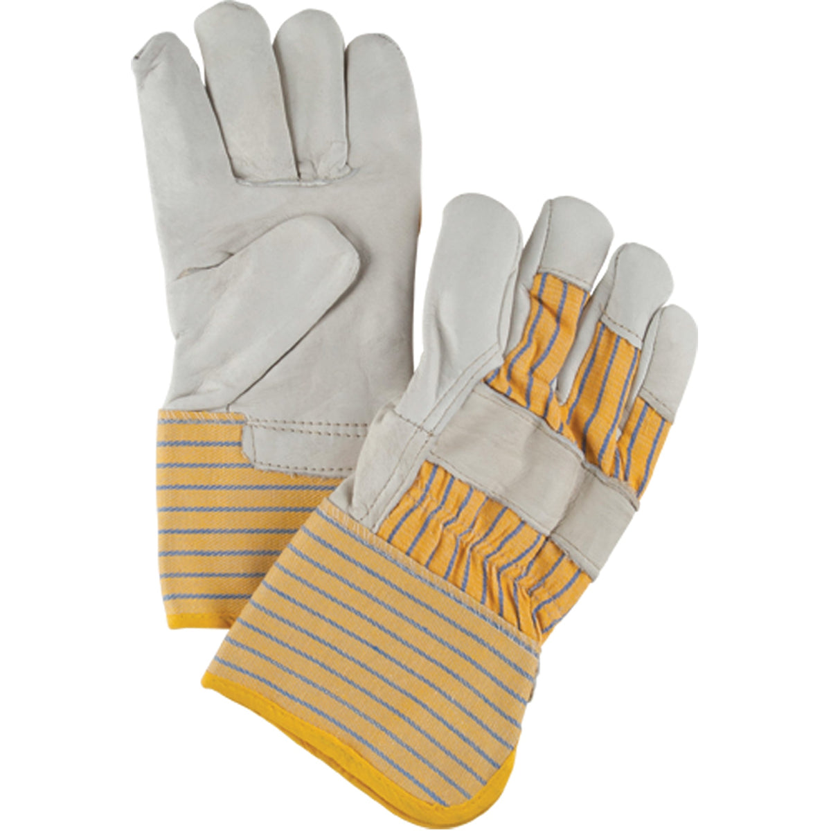 Gants de soudeur anti-abrasion doublés pour l'hiver, grande taille, paume en cuir de vachette pleine fleur, doublure intérieure en coton polaire