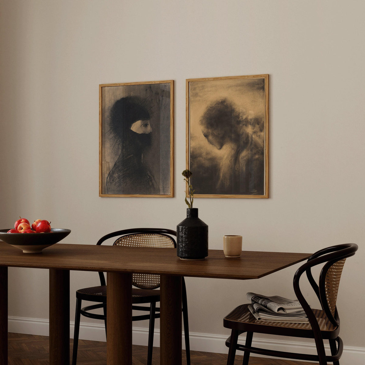 Odilon Redon & Estampes Stamkart : Décoration surréaliste Dark Academia
