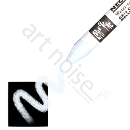 Caran d'Ache - Crayon cire aquarellable classique Neocolor II - Noir, blanc et gris
