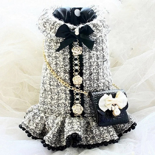 Dog Dress Set | Chewnel Elegance Dog Dress with Purse
