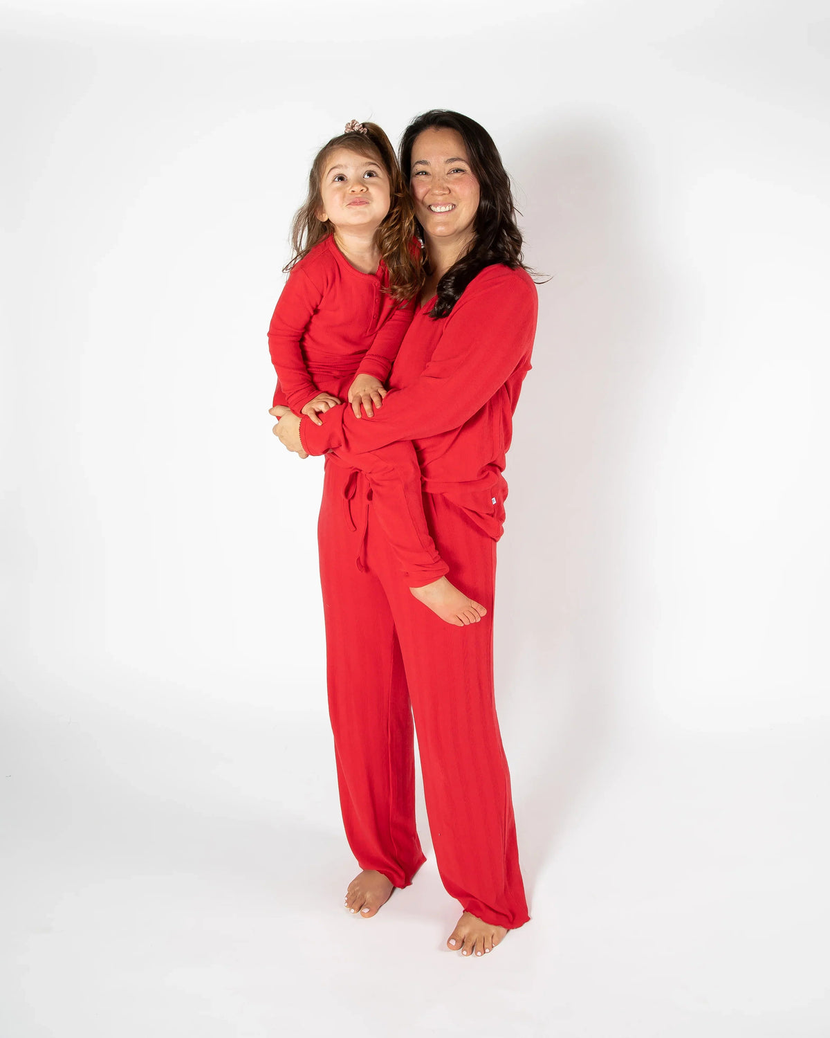 Ensemble de pyjama long deux pièces rouge