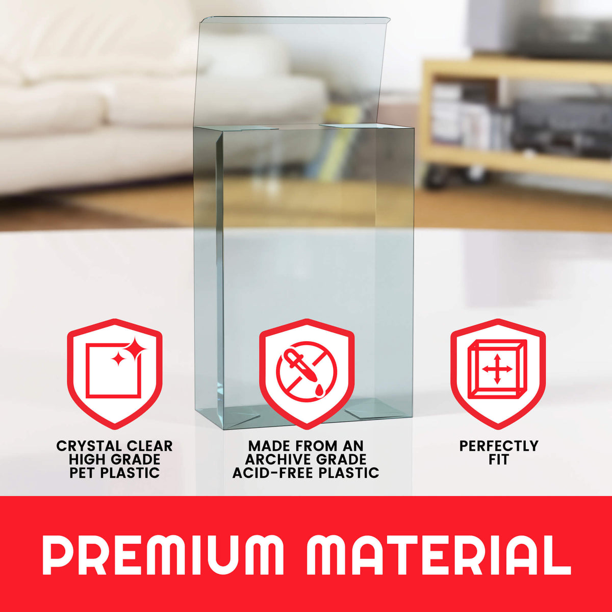 EVORETRO Protector for Small amiibo 12.9x7x19 PET Protector Pack of 10