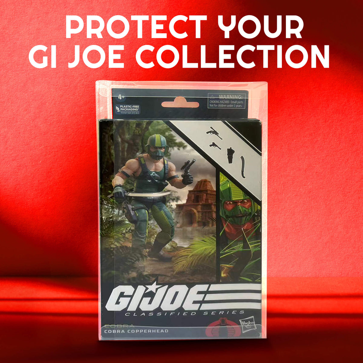 EVORETRO Boîtier de protection pour figurines GI Joe Classified - Pas de boîte avec fenêtre avec support, paquet de 10