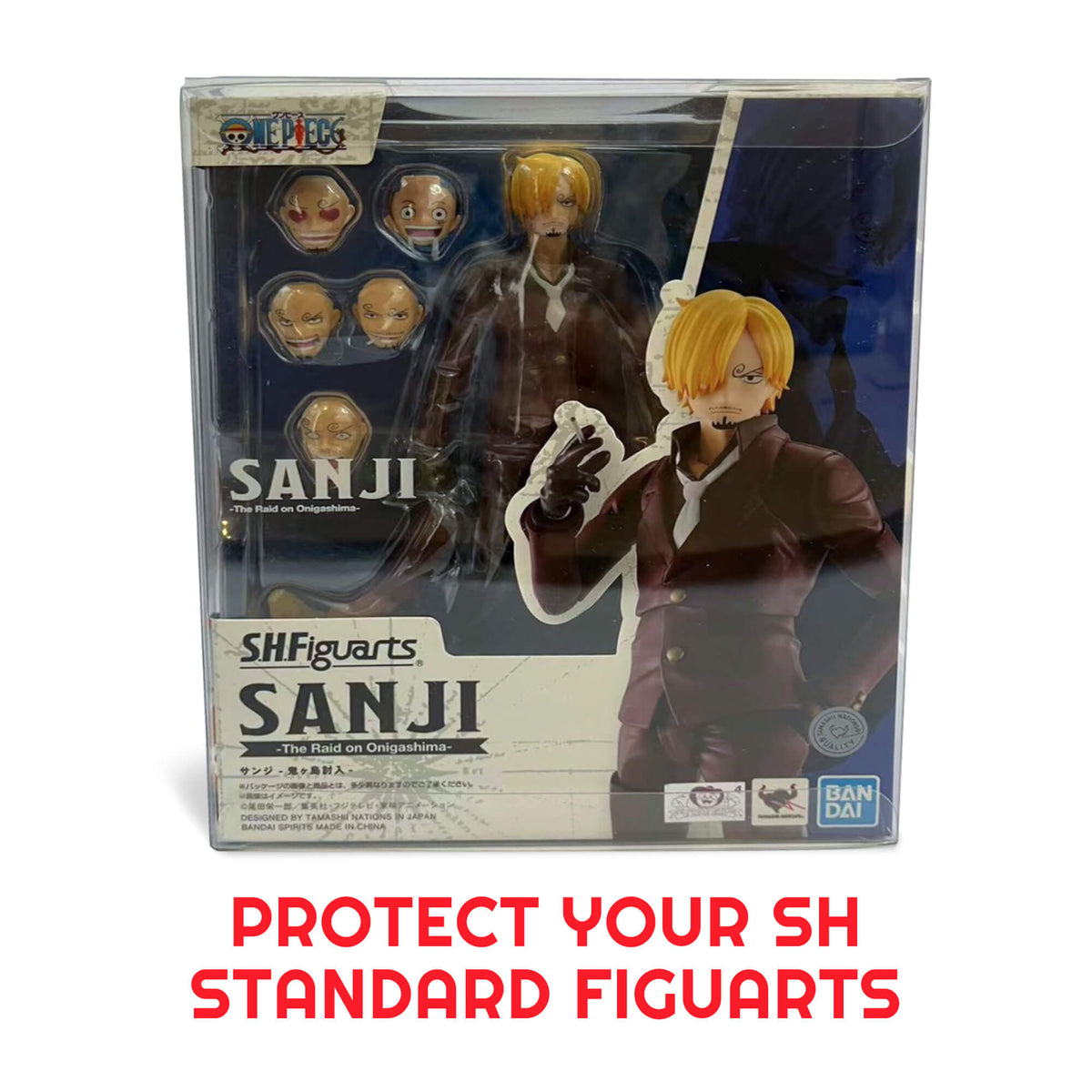 Transparent EVORETRO PET Display Case Protector for SH Figuarts Sanji Figure