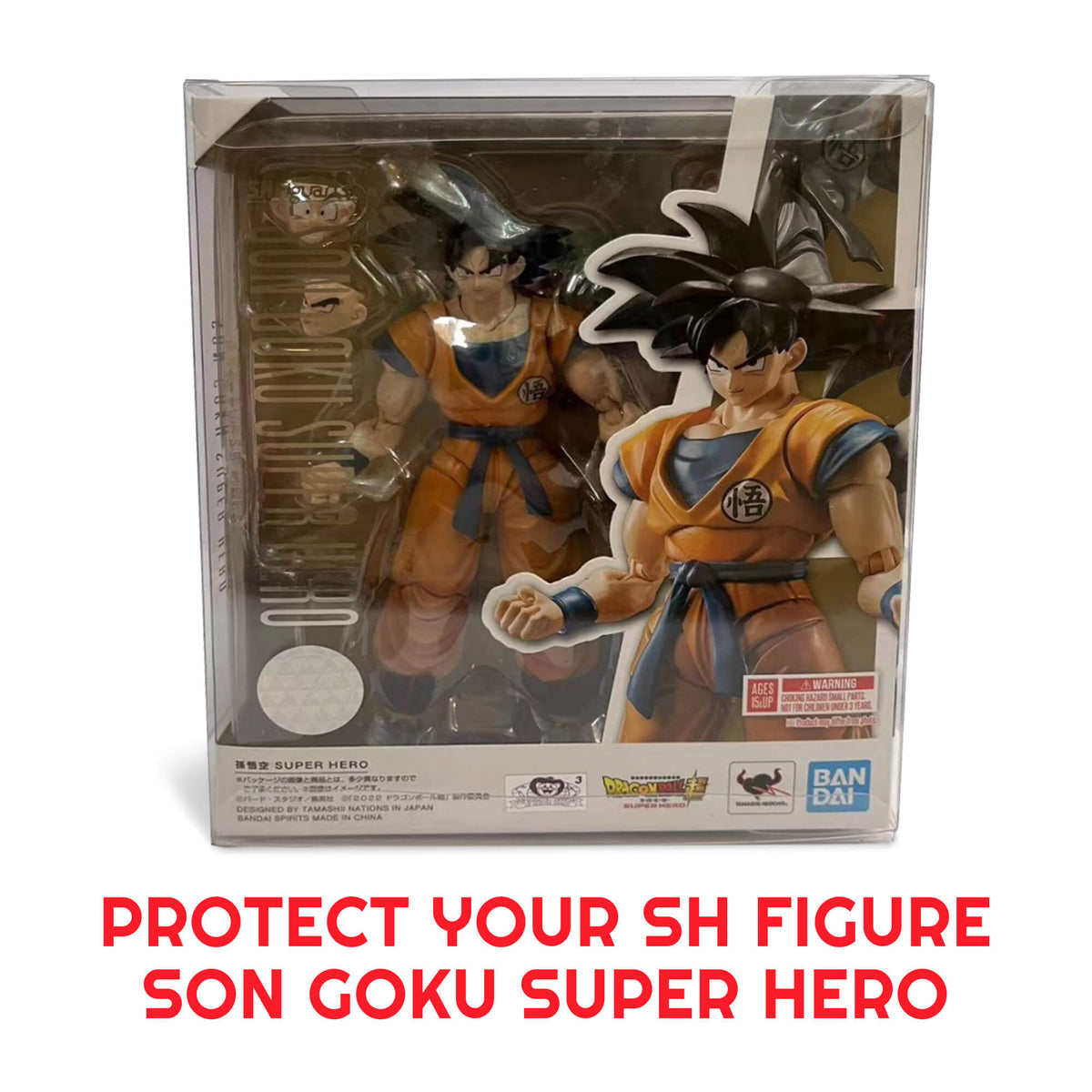 EVORETRO Display Case Protector for SH Figure Son Goku Super Hero PET Protector Pack of 10