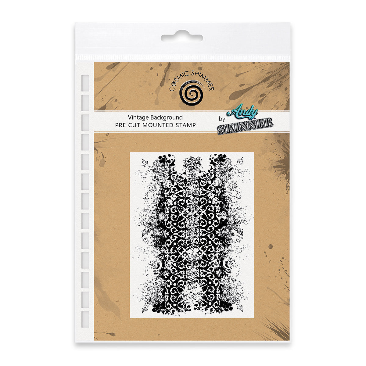 Vintage Background Pre Cut Rubber Stamp by Andy Skinner