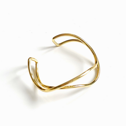 Bracelet jonc double en or