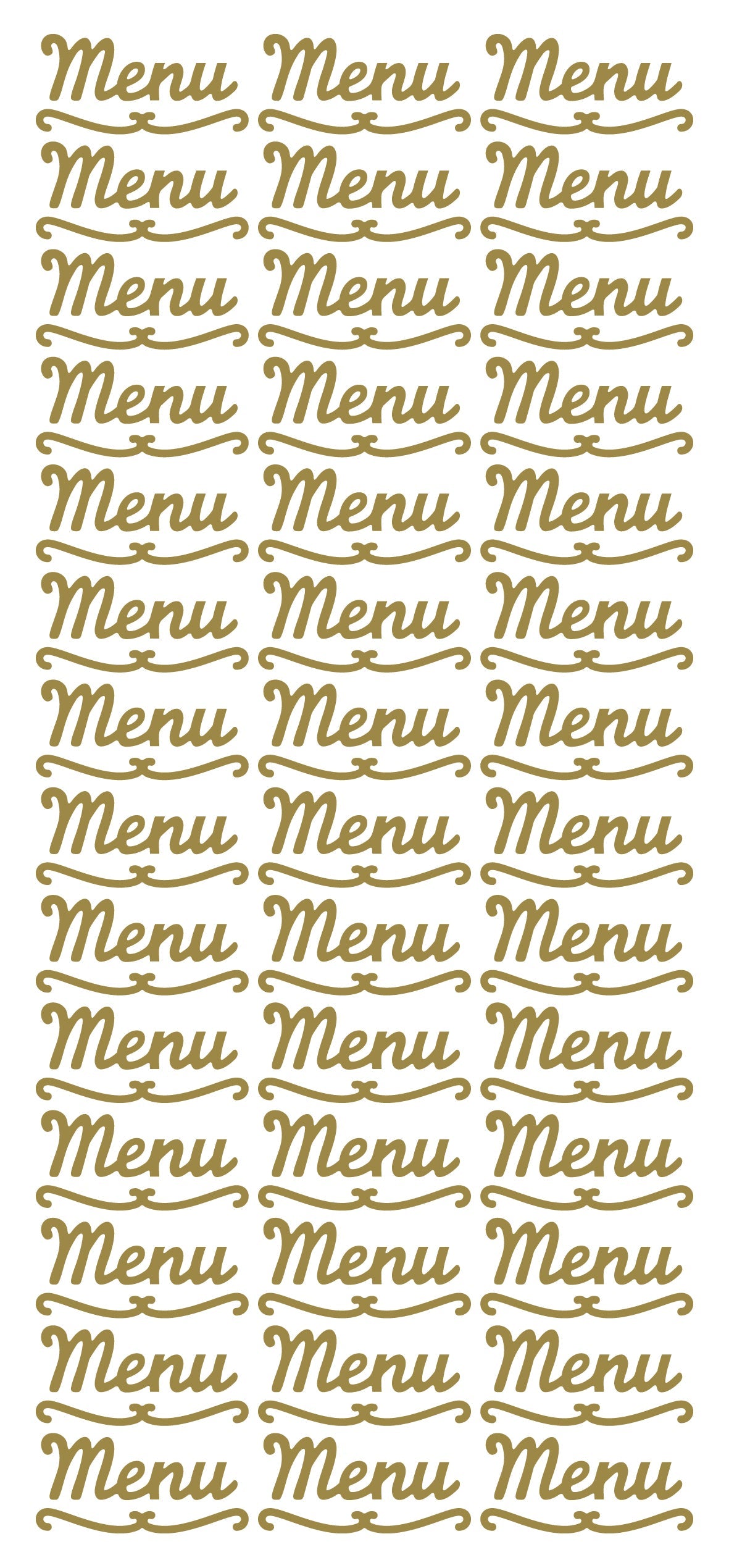 Peel Off Stickers - Menu
