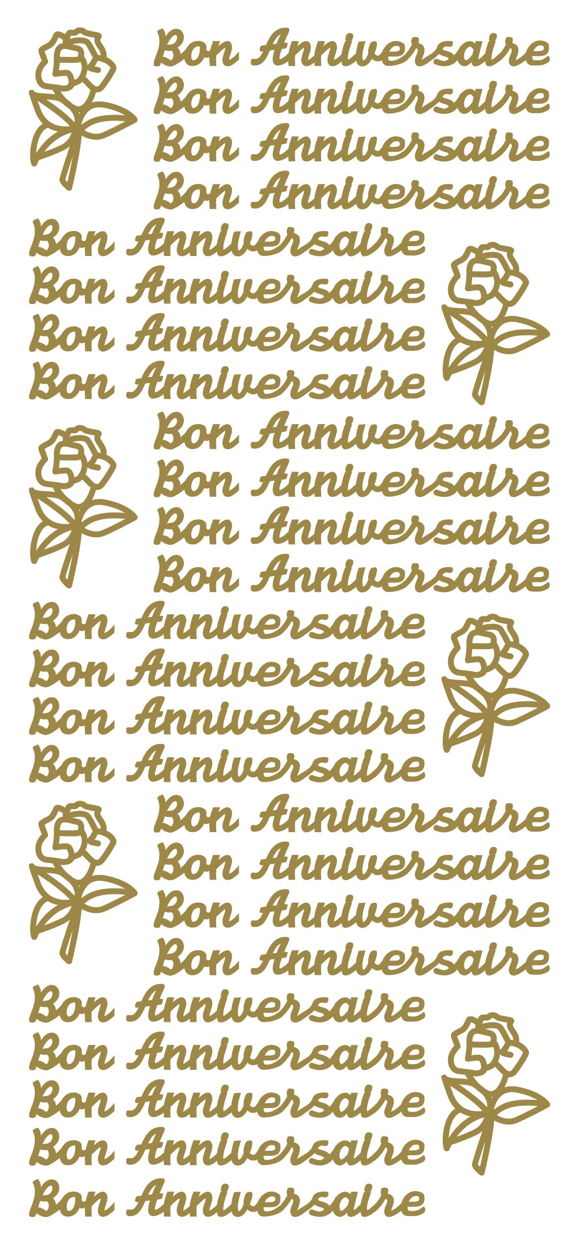 Peel Off Stickers - Bon Anniversaire