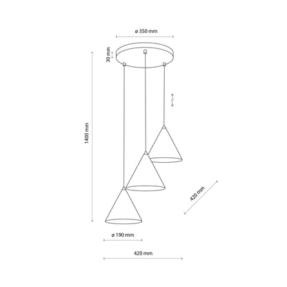 Suspension moderne minimaliste CONO 3