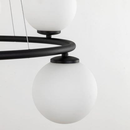 ANABELLE 6-Light Scandinavian Globe Chandelier for Dining Room & Modern Interiors
