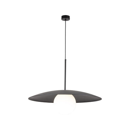 SLATE Mid-Century Modern Wide Dome Pendant Light for Kitchen Island & Dining Table