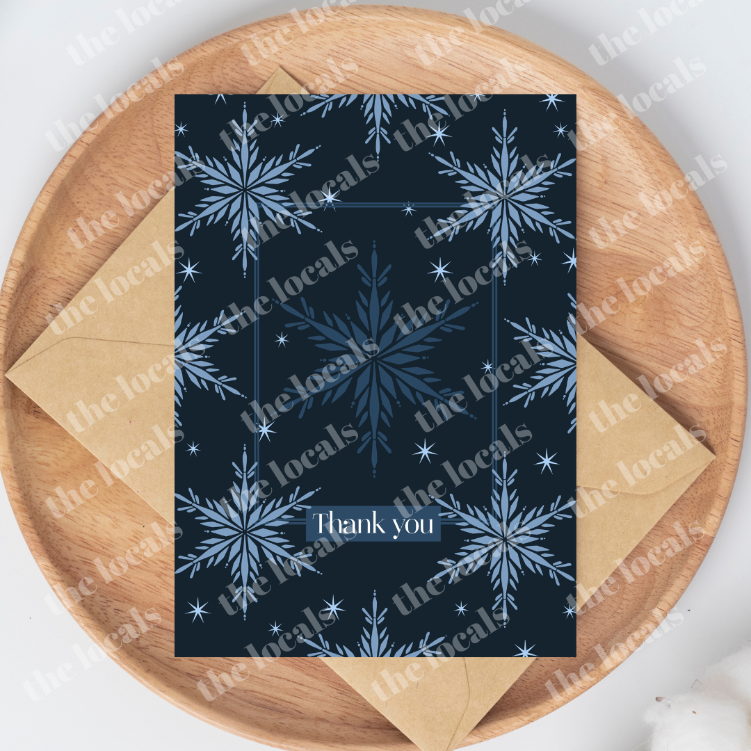 Carte de vœux Merci Flocon de Neige