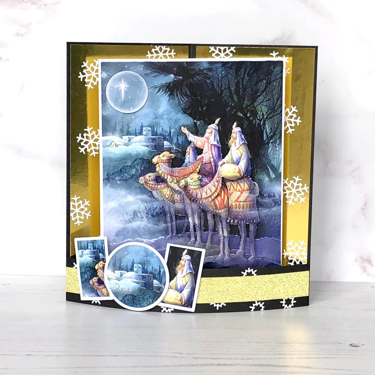 Découpage prédécoupé – Scène des Rois Mages (Paquet de 3)