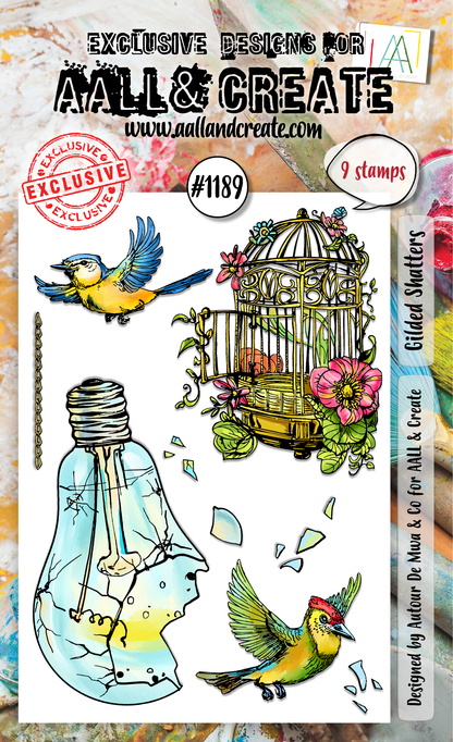 AALL and Create - A6 Stamp Set - Gilded Shatters