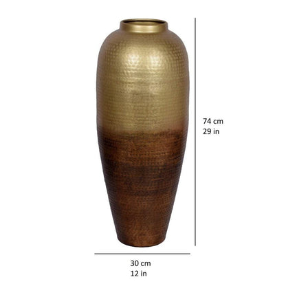 Vase de sol en laiton martelé Selina