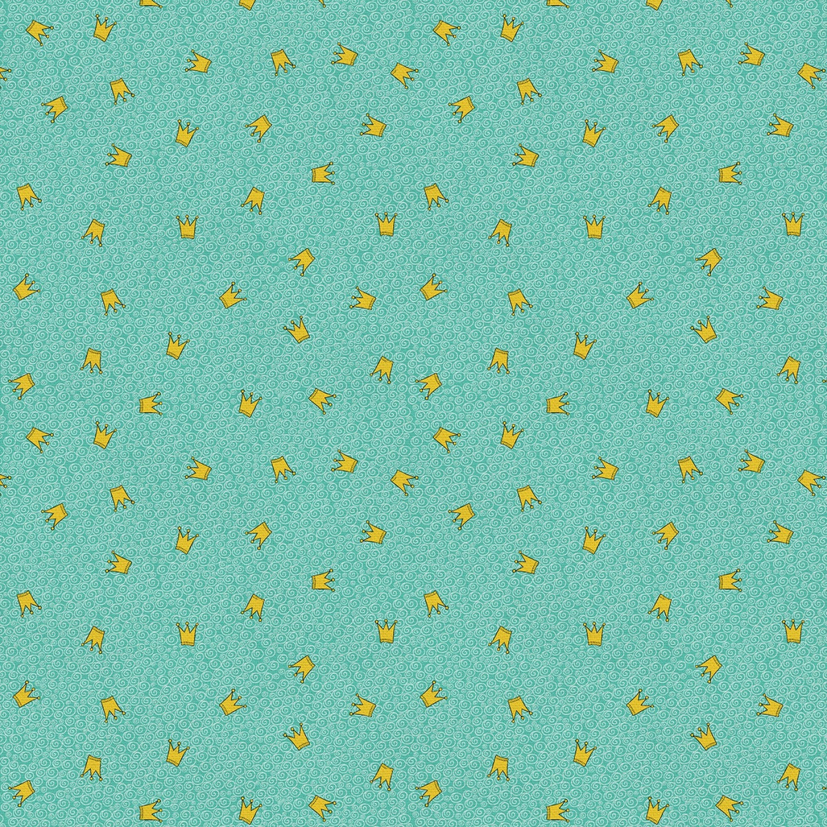 Un conte de fées royal - Couronnes - Menthe par Paintbrush Studio Fabric