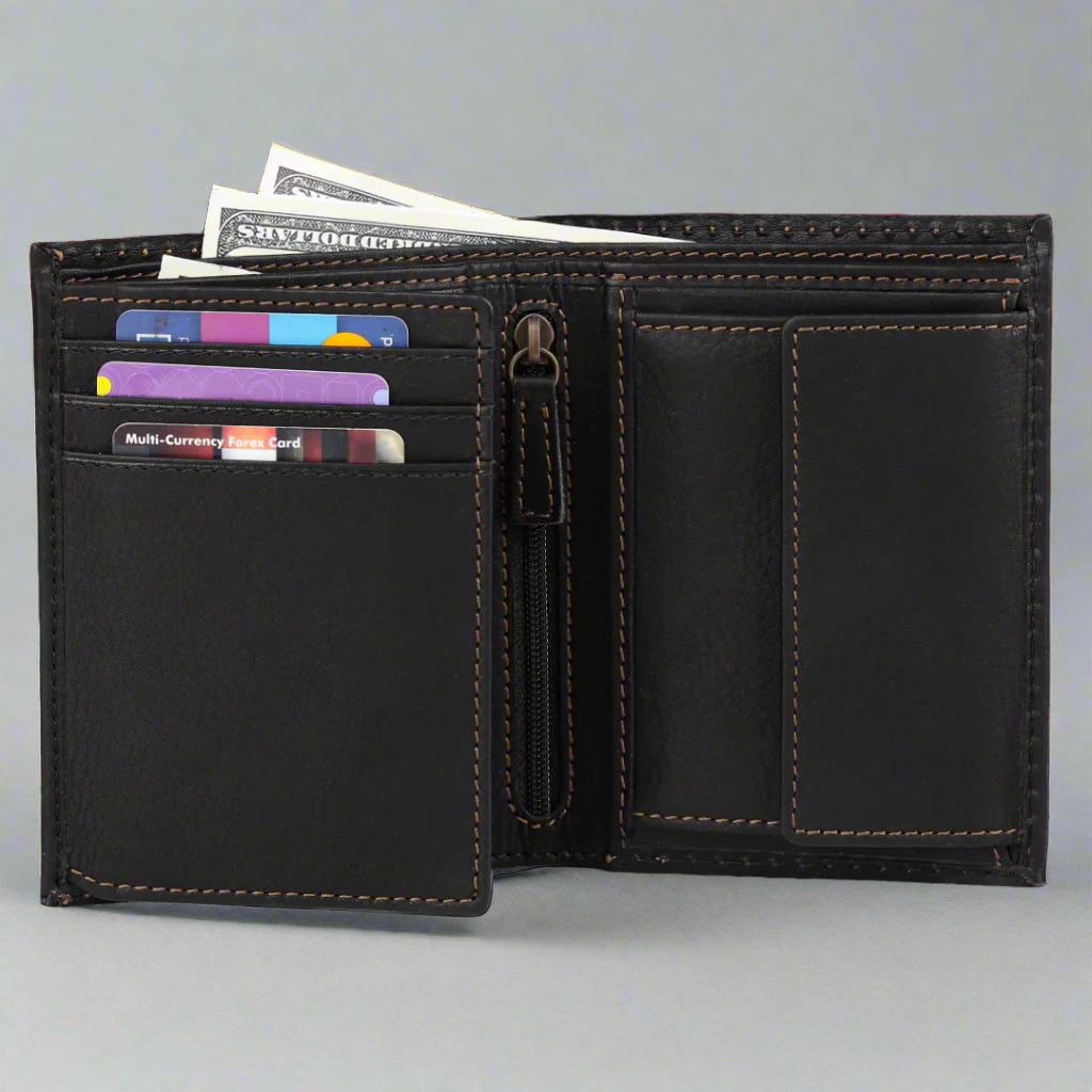 Portefeuille vertical en cuir pour homme MET