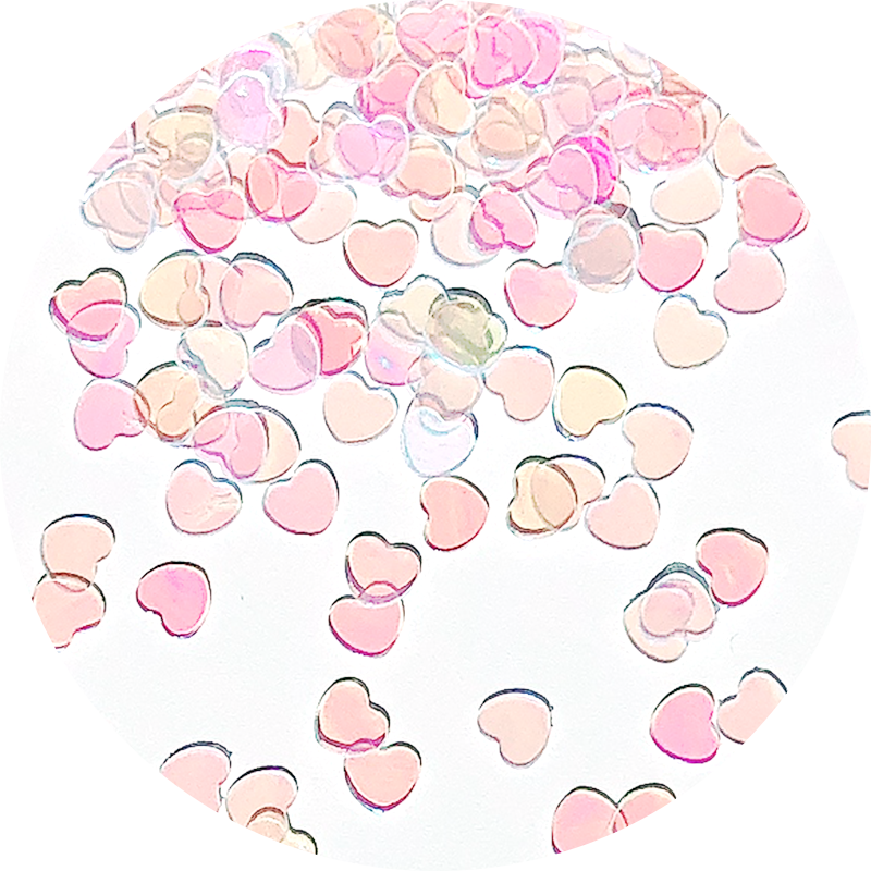 Paillettes Cœur Arc-en-ciel (Transparent)