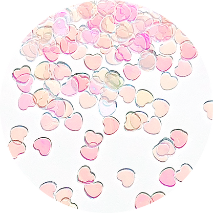 Paillettes Cœur Arc-en-ciel (Transparent)