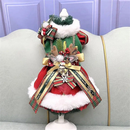 Robe de Noël pour chien sapin | Tenue festive pour chien