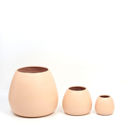 Margo - Jardinière en bambou pêche