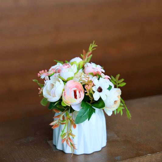 Bouquet de fleurs artificielles en pot Dayla 20x20cm