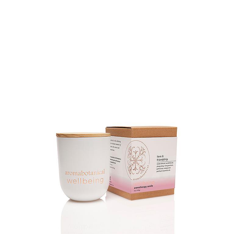 Small Love Candle with Almond & Sandalwood for Intimacy by Aromabotanical