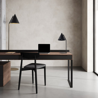 CONO Black Modern Minimalist Table Lamp for Bedroom & Nightstand