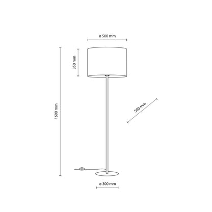 Lampadaire moderne marron UMBERTO