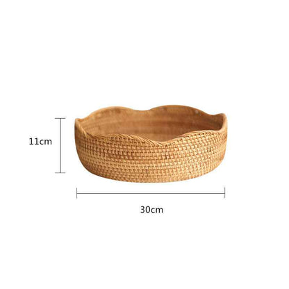 Storage Basket Hand-Woven Basket Bamboo Woven Bamboo Basket Bamboo Basket