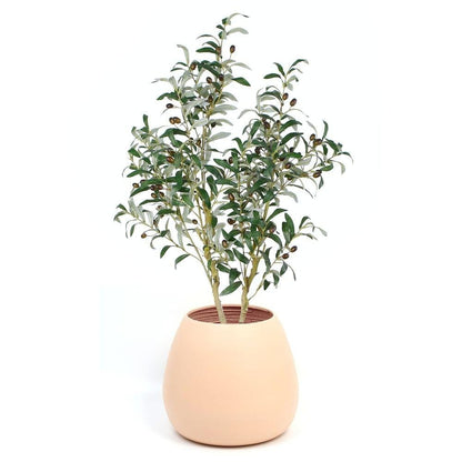 Margo - Jardinière en bambou pêche