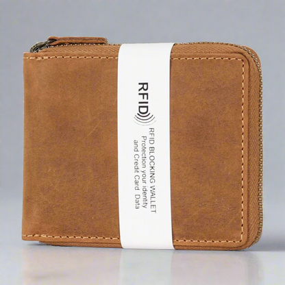 MET Hunter Leather Zip Around Wallet