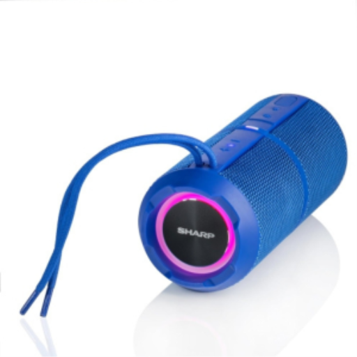 SHARP GX-BT290-BL Portable Bluetooth Speaker – IP67 Waterproof, Duo Mode TWS & 14h Playtime