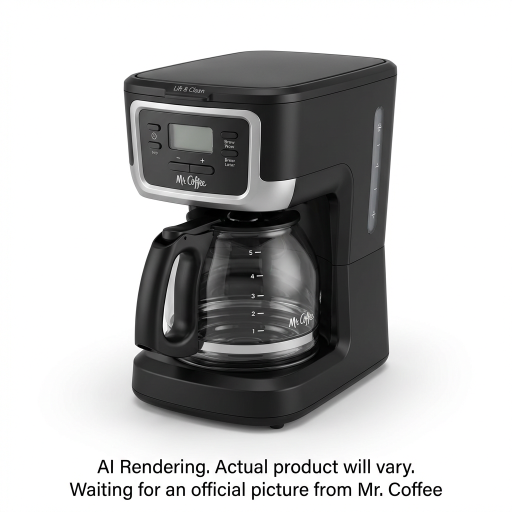 Cafetière programmable Mr. Coffee 5 tasses, mini-infusion de 740 ml, cafetière compacte, noire