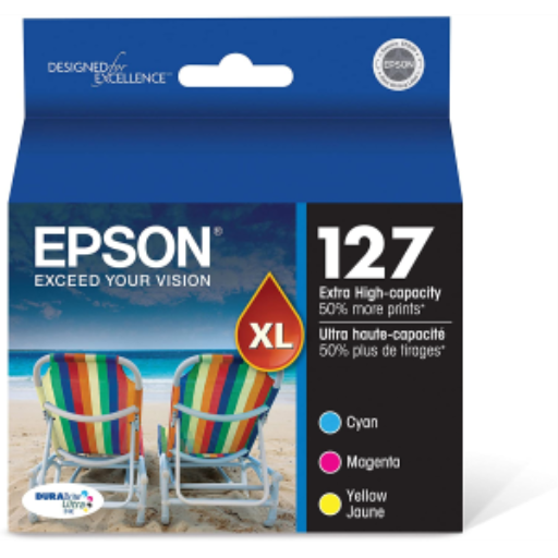 T127520S Epson 127 Cartouche d'encre couleur originale très haute capacité