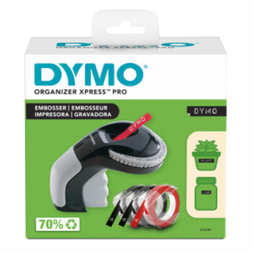 DYMO Organizer Express Pro Embossing Label Maker Kit with 3 Label Tapes