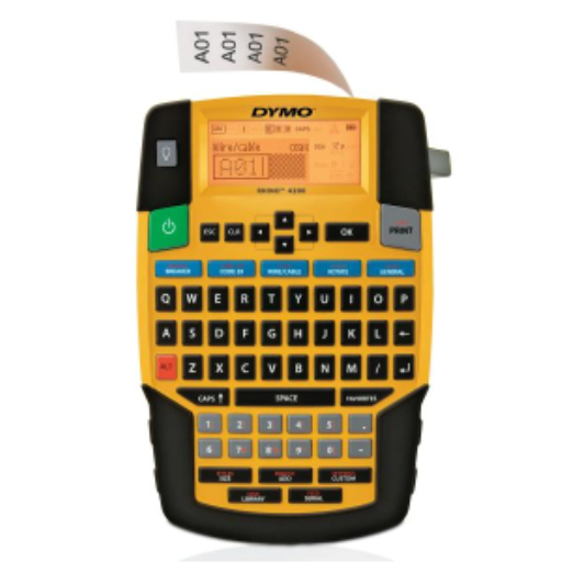 DYMO Industrial Label Maker, Rhino 4200 Label Maker, Time-saving Hot Keys, Prints Fast, Durable Label Maker for Job Sites and Heavy-Duty Labeling Jobs