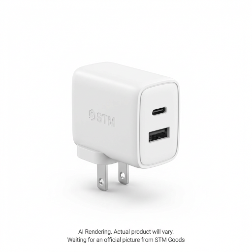 Adaptateur secteur double port 65 W (USB-C et USB-A) (prise américaine) - Blanc