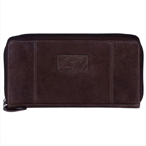 Ladies' RFID Clutch Wallet Brown