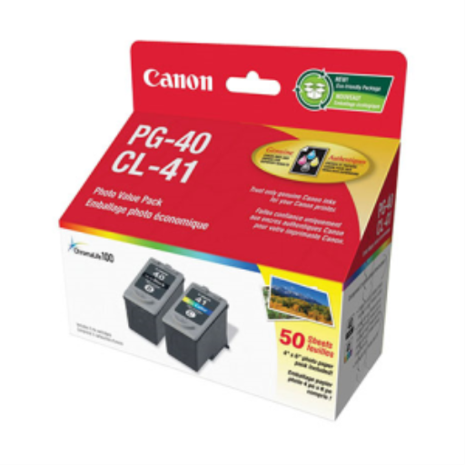 Canon PG-40/CL-41 Pack économique d'encres avec 50 feuilles de papier photo