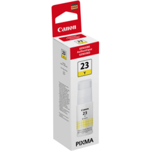 4687C001 Bouteille d'encre jaune Canon GI-23 – Compatible avec le modèle G620 uniquement