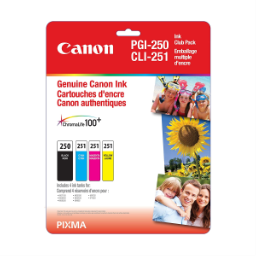 Pack d'encre PGI-250 BK/CLI-251 C,M,Y