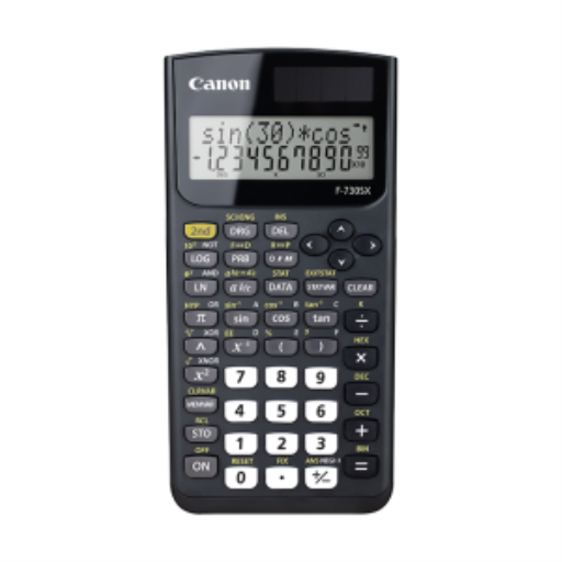 2467C002 Calculatrice Scientifique Canon F-730SX Noir 163 Fcts