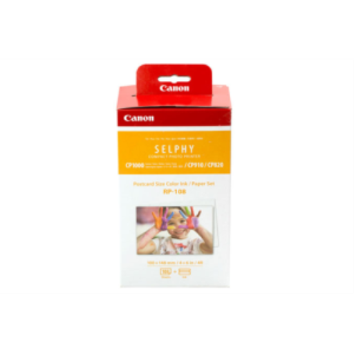 Kit Papier et Encre Couleur Canon Selphy RP-108