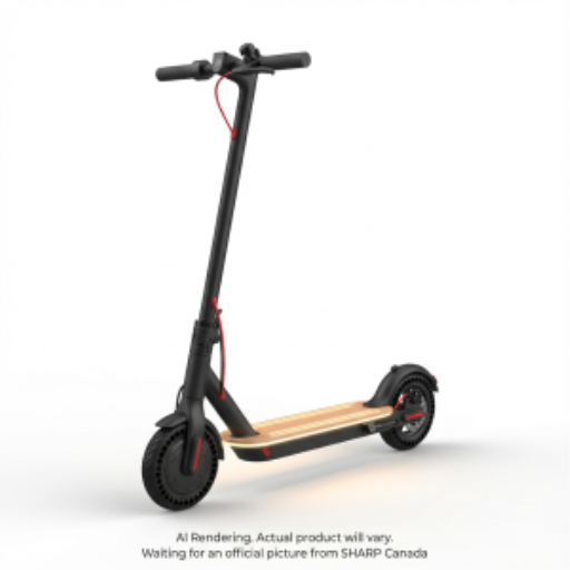 Sharp S9 Urban Electric Scooter - 350W Motor, 25km Range & Illuminated Wooden Deck
