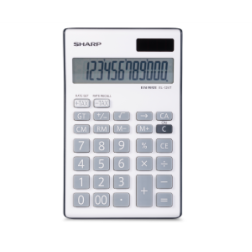 SHARP EL124TGY Twin Power 12-digit Display